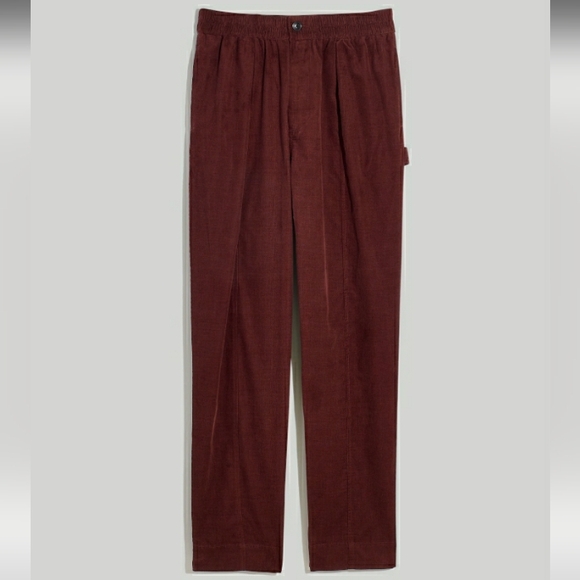 Madewell Pants - 🆕️Corduroy Pull On Tapered Pants, Chocolate Brown